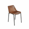 SILLA GRANADA PIEL MARRON MOBILIARIO IDEAL