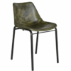 SILLA GRANADA PIEL VERDE MOBILIARIO IDEAL