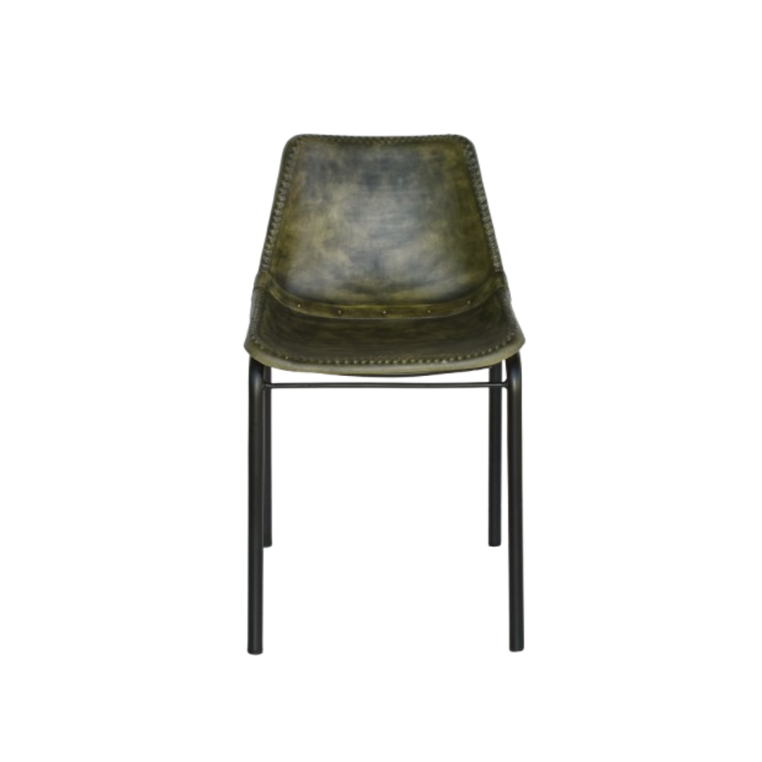 SILLA-GRANADA-PIEL-VERDE-PERFIL-MOBILIARIO-IDEAL.
